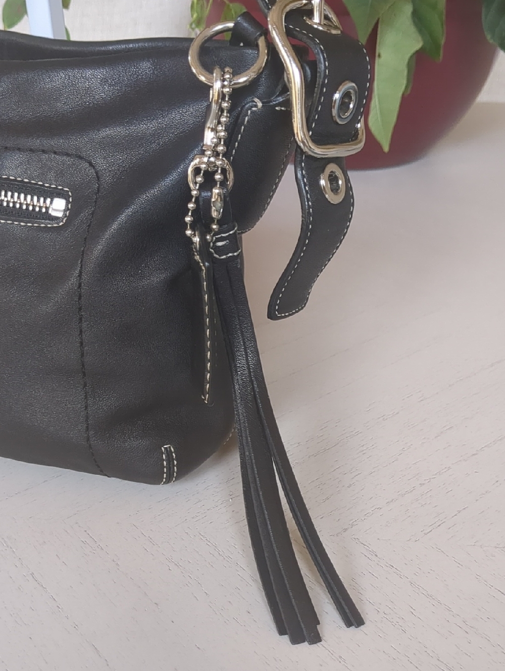 Vintage Coach 1417 Black Genuine Leather East West Legacy Shoulder Bag - Picture 4 of 12
